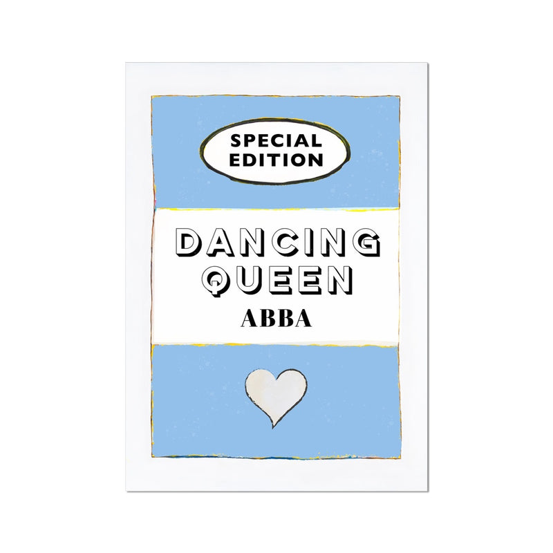 Dancing Queen  Quote on  Vintage Style Book Cover Print  - Unframed