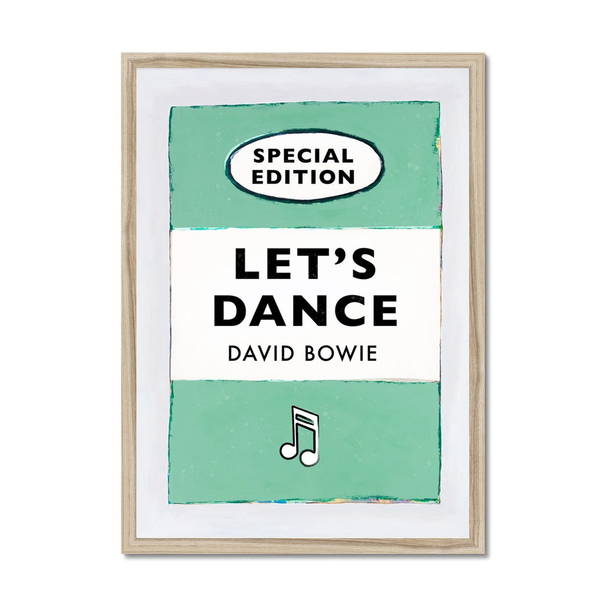 Let's Dance (Jade) Lyric Book Cover Print - Framed