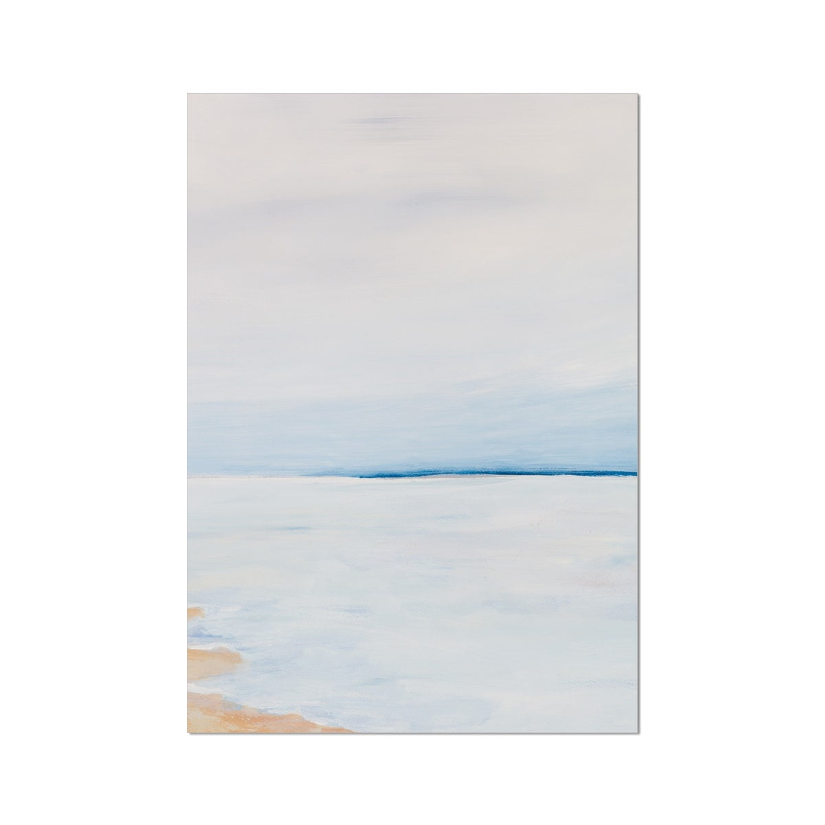 Modern Abstract Coastal Painting No 2 | Minimal Sea Painting - Unframed Wall Art