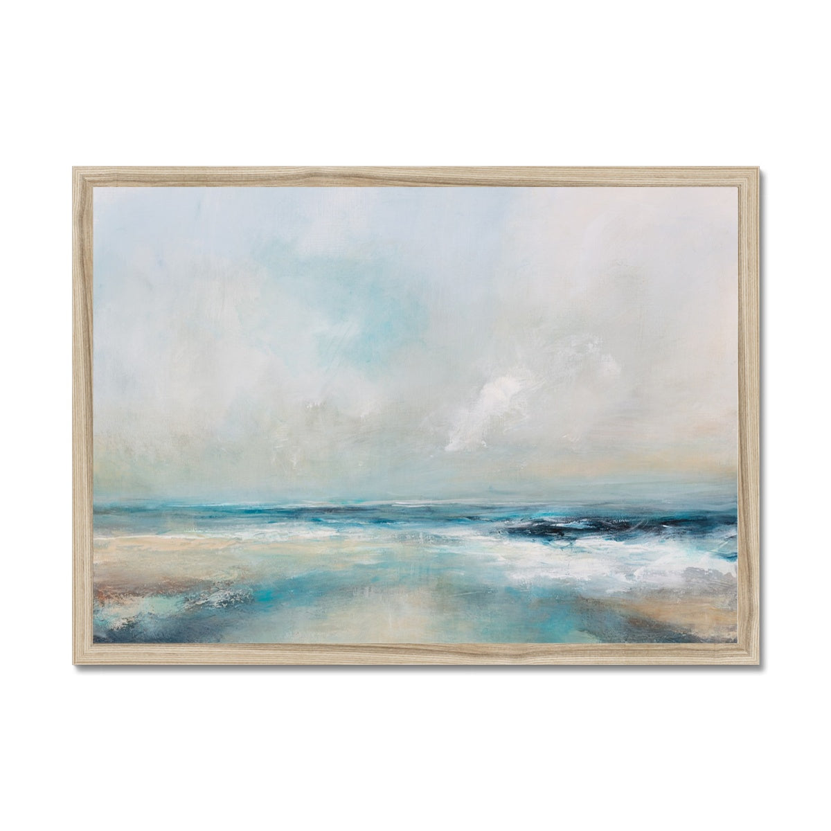 Ethereal Coast | Coastal Visions Beach Painting Print - Framed Print - coastal wall art