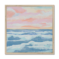 Sunrise Sea Painting | Seascape Painting - Framed Wall Art