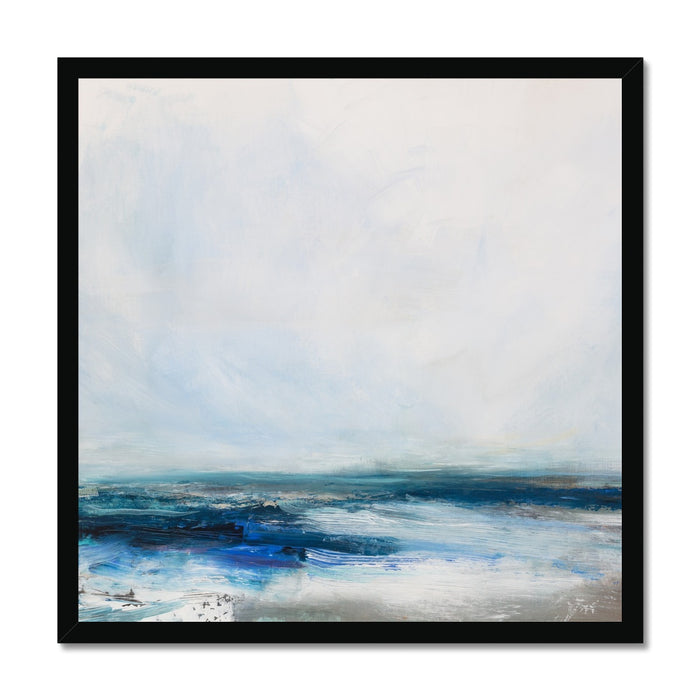 Celestial Shore | Coastal Visions Sea Painting Print - Framed Print -  beach painting