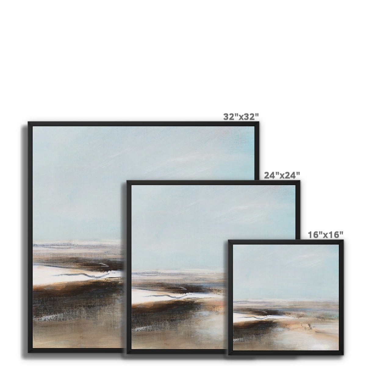 Sea Veil 1 | Coastal Visions Beach Painting Print - Framed Canvas - large sea painting