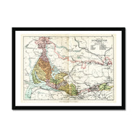 Dumbarton and Loch Lomond Vintage Map Print - Framed