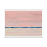 Rose-gold Coastal Painting | Abstract Beach Painting - Framed Wall Art