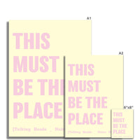 This Must Be The Place (Yellow) Song Lyric Typography Art Print - Unframed Beach House Art - Vintage bird paintings