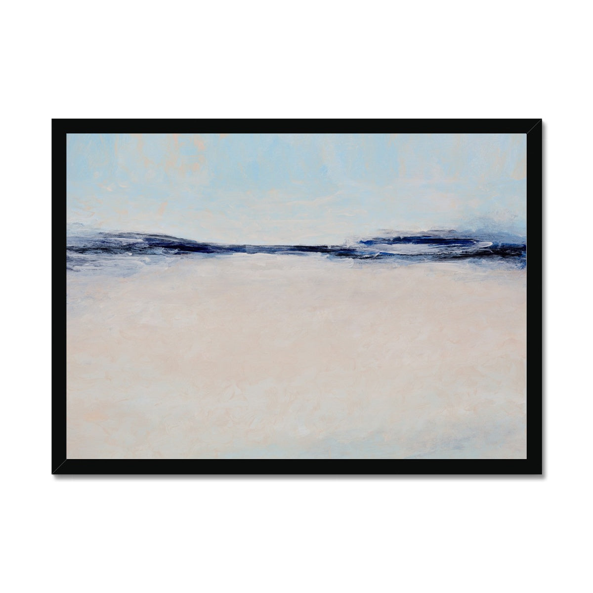 Tide Beach Art | Abstract Sea Painting - Framed Wall Art