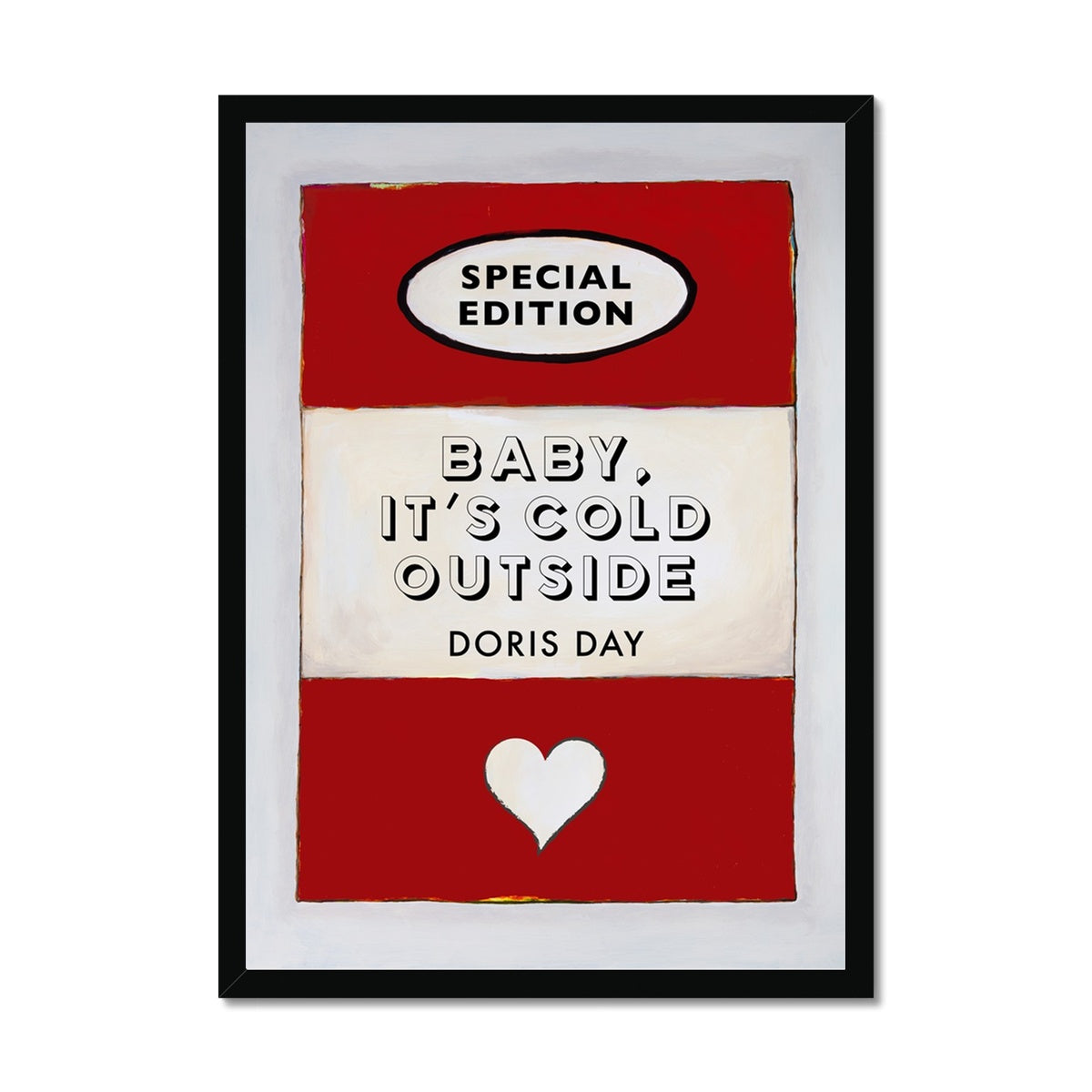 Cold Outside (Red) Christmas & Holiday Print  - Framed