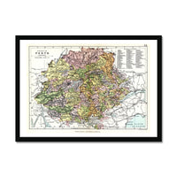 Perthshire Map Print | Vintage Map - Framed