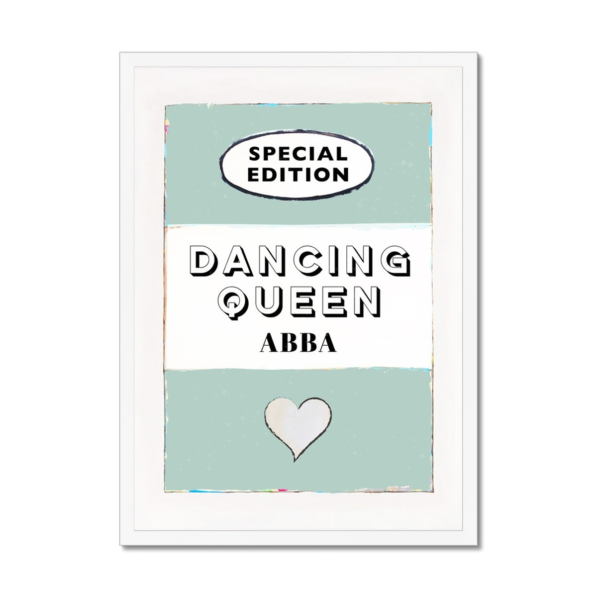 Dancing Queen  Quote on  Vintage Style Book Cover Print in Green - Framed