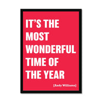 Wonderful Life Film Quote Print | Christmas Art Print  - Framed