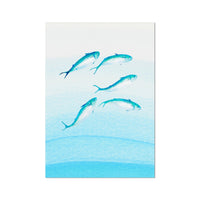 Mackerel Shoal 2 | Fish Wall Art Print - Unframed