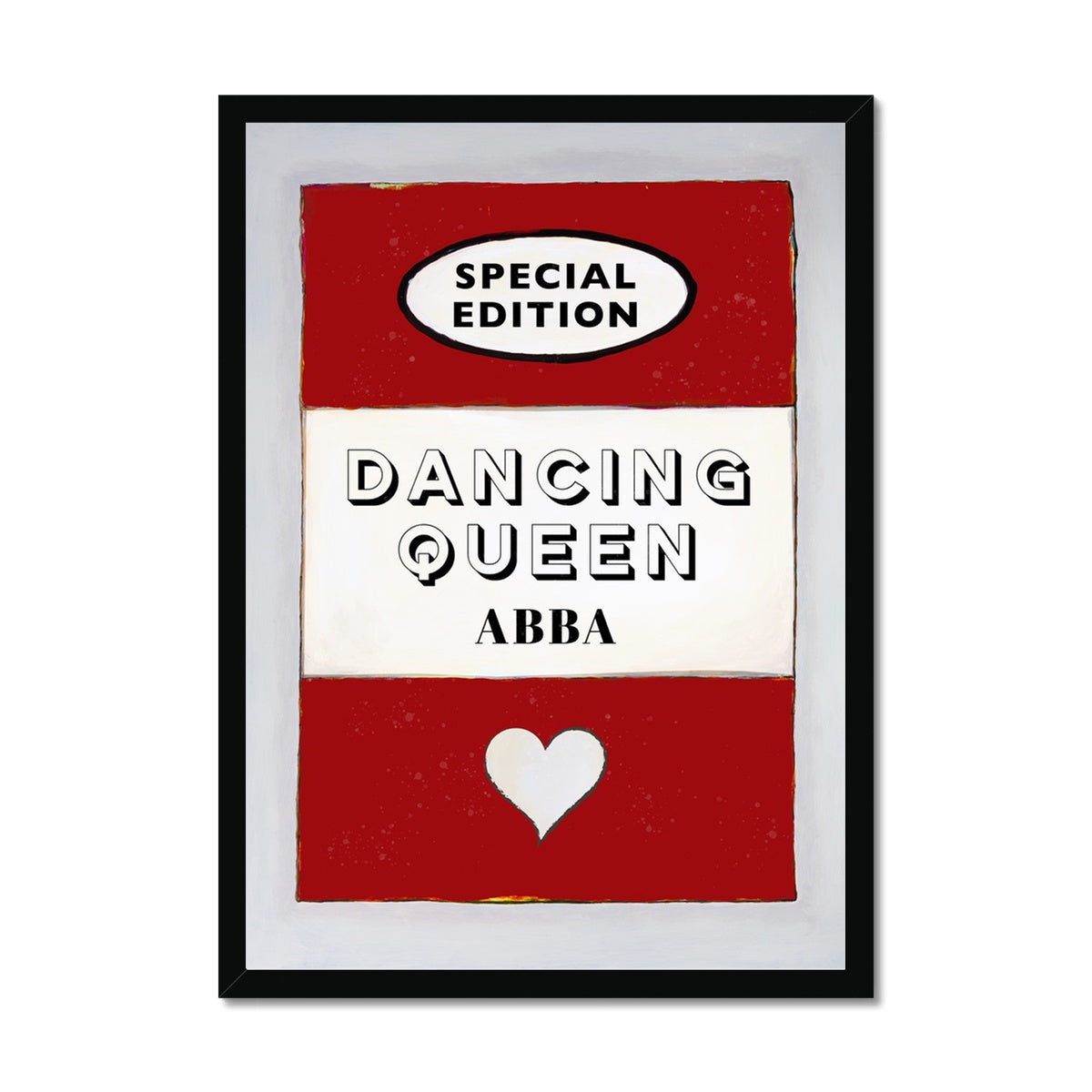 Dancing Queen Quote on  Vintage Style Book Cover Print  - Framed