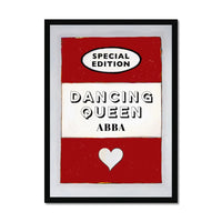 Dancing Queen Quote on  Vintage Style Book Cover Print  - Framed